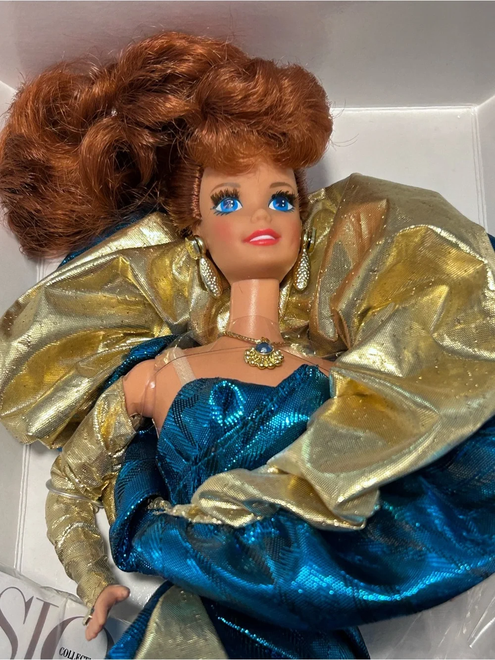 Mattel Benefit Ball Barbie Red Hair New In Box 1992 COA Carol Spencer Design